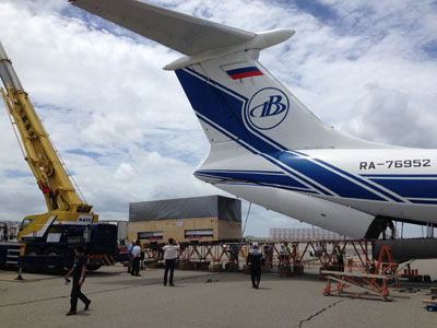 Деликатное промышленное оборудование доставлено на Ил-76ТД-90ВД при помощи уникальных инженерных технологий