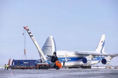 Volga-Dnepr An-124-100 delivers 130 tonnes of equipment to the polar region for ‘Yamal LNG’ project
