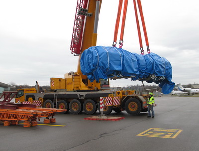Volga-Dnepr engineers special transport frame for 59 tonne oil rig compressor delivery